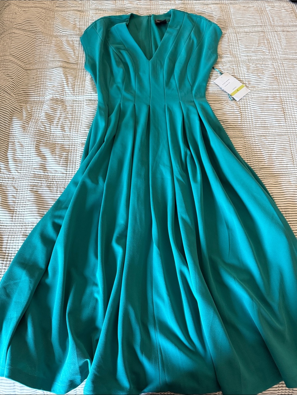 Maison Tara Teal Midi Dress